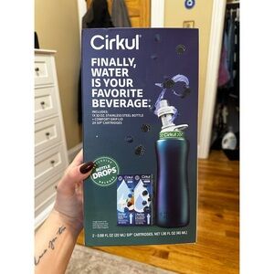 Cirkul Blue Stainless Steel Water Bottle Starter Kit